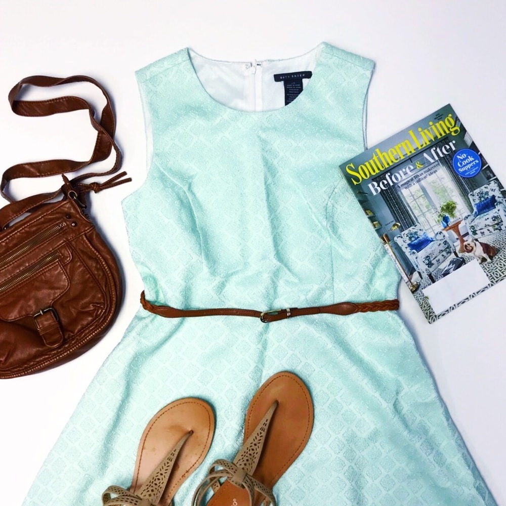 NWOT [Suzy Shier] Mint Shimmer Dress